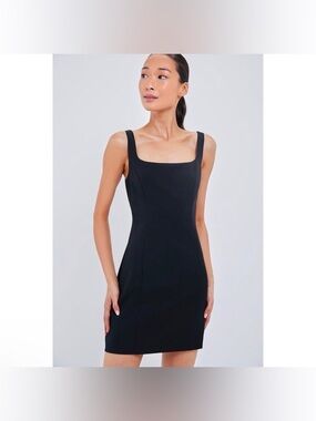 Hyacinth House HOLLY GOLIGHTLY BLACK MINI DRESS Square neck Sleeveless Small